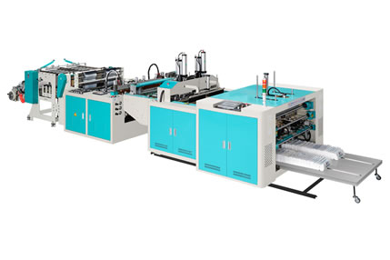 XJBXJ-400X2SVT/500X2SVT Fully Automatic Biodegradable Vest Bag (Rubber Strap/Nylon Rope) Automatic Folding Strapping Machine